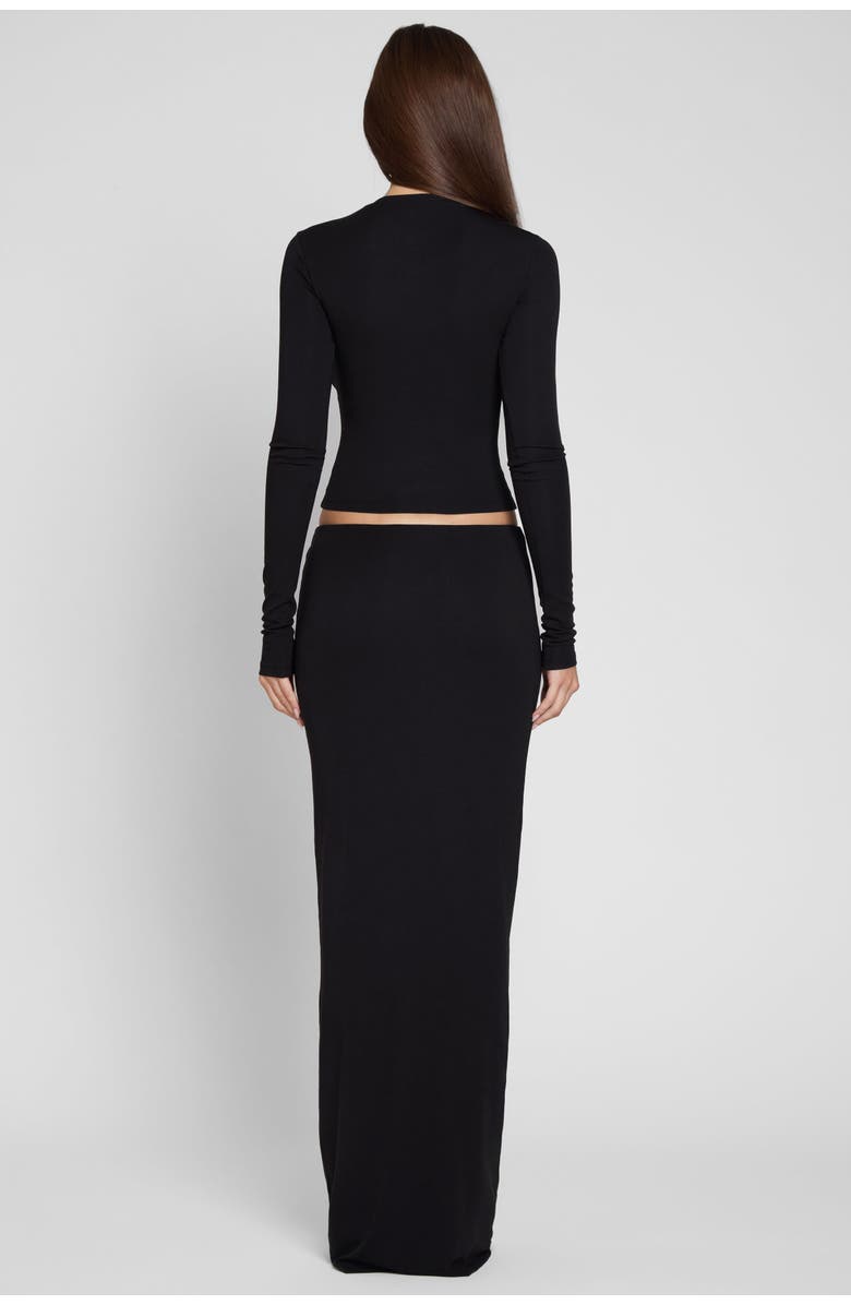 LEAU Everyday Jersey Maxi Skirt, Alternate, color, Black