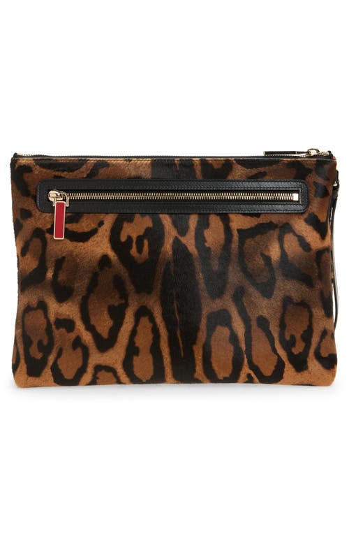 Christian Louboutin Funky Studded Genuine Calf Hair Clutch In Multi