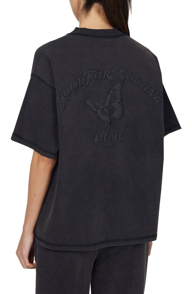 Good For Nothing Float Washed Relaxed T-shirt, Alternate, color, Black