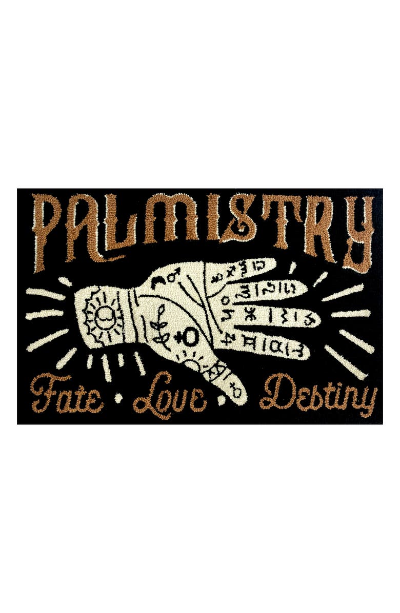 R16 HOME Palmistry Doormat, Main, color, Black/Multi