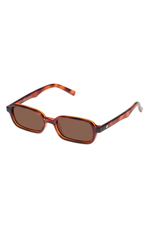 Le Specs Pilferer 53mm Rectangular Sunglasses In Brown