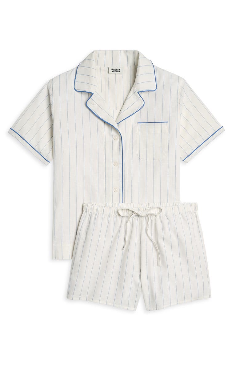 Sleepy Jones Linen-Cotton Corita Pajama Set, Alternate, color, Baker Stripe