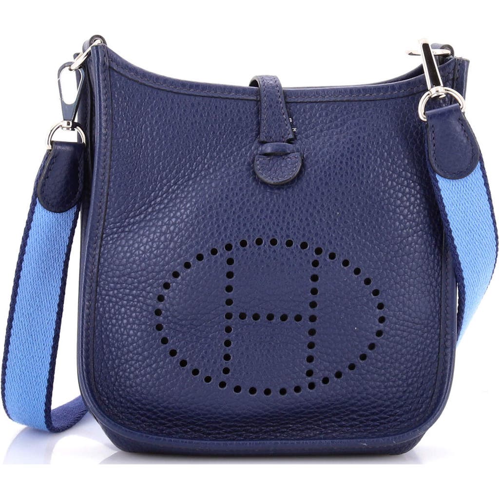 Pre-owned Hermes Hermes Evelyne Bag Gen Iii Clemence Tpm In Blue