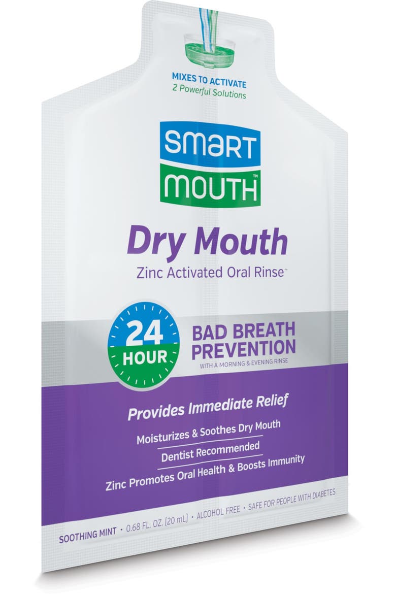 Dry Mouth Zinc Activated Travel Mouthwash Single Packs 50 Count, Alternate, color, Soothing Mint