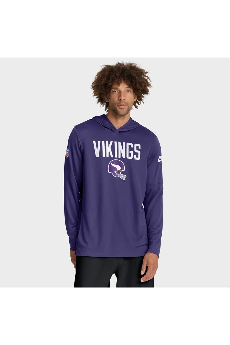 Men's Nike Purple Minnesota Vikings Alt Pack Pass Accuracy Performance Long Sleeve Hoodie T-Shirt, Alternate, color, Purple