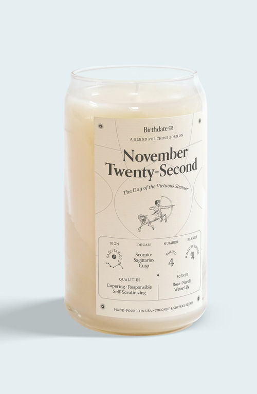 Birthdate Co. The November Birthday Candle In November 22nd