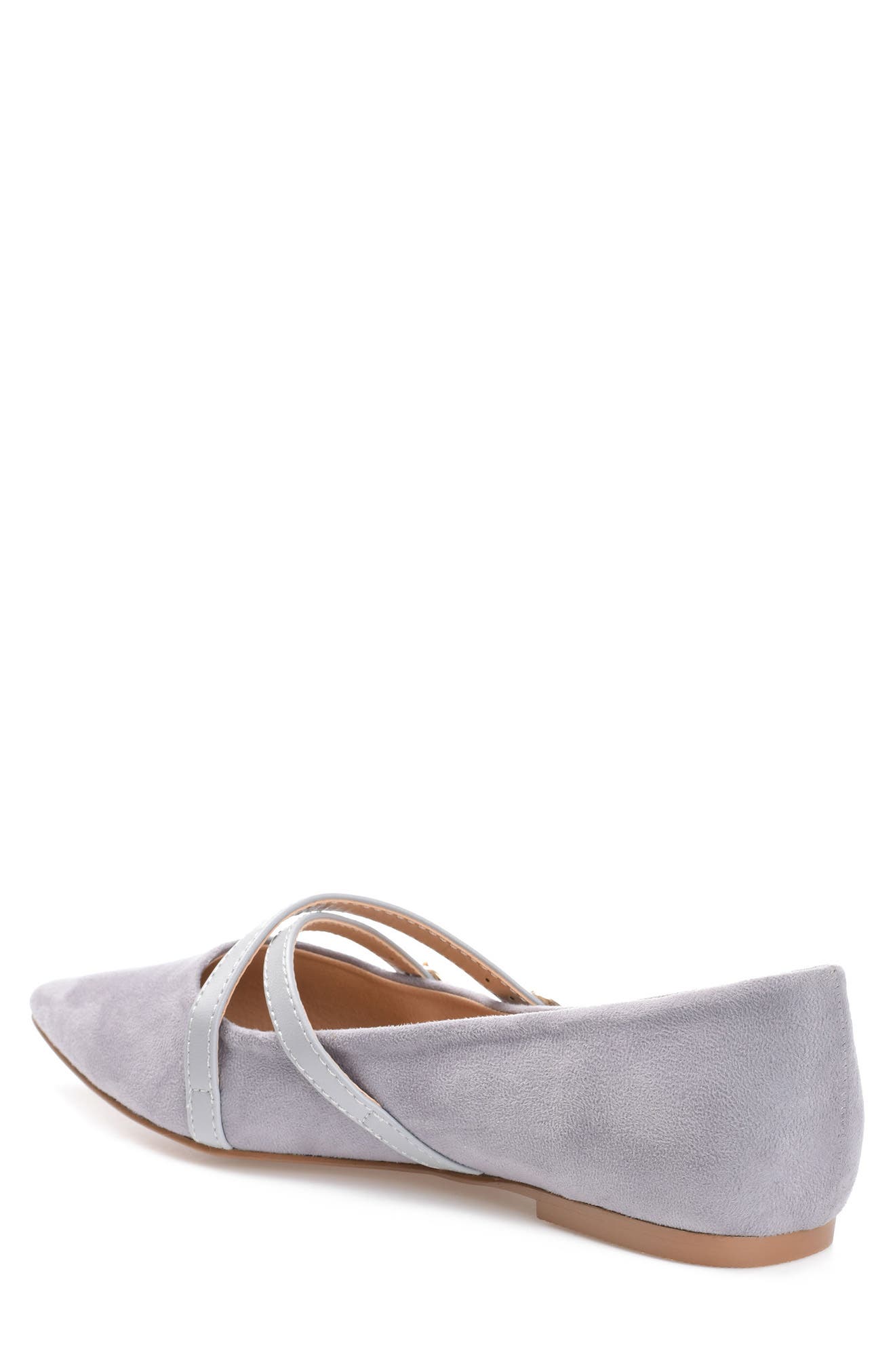 Journee Collection Patricia Flat - Wide Width, Alternate, color, Grey