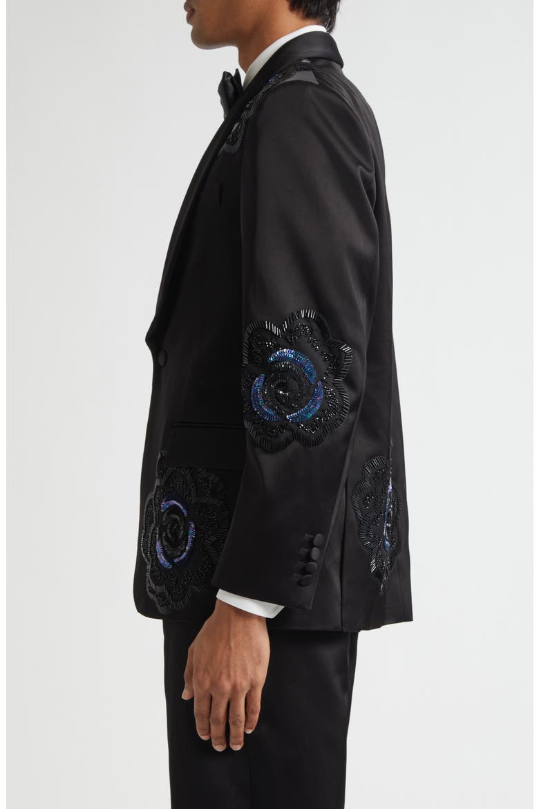 Poppy Shawl Collar Wool Suit Jacket, Alternate, color, BLACK