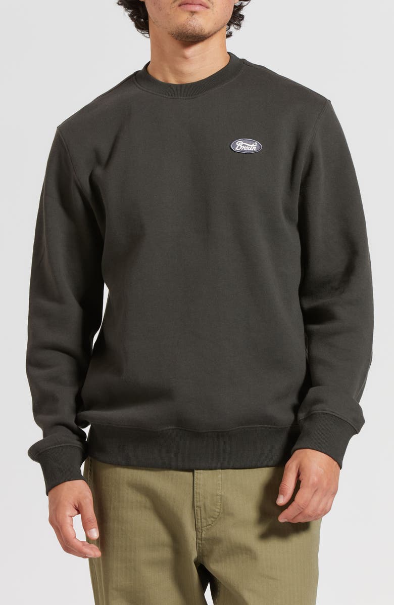 Brixton Parson Patch Sweatshirt, Main, color, 