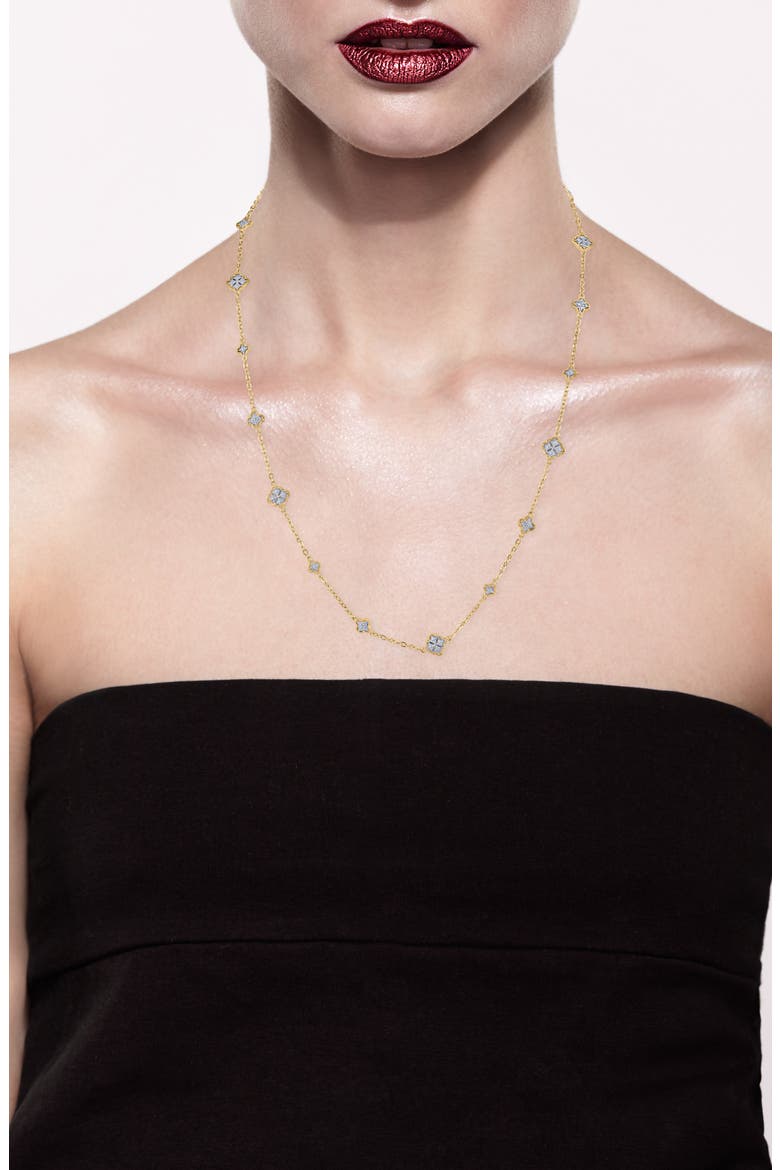 Two-Tone Filigree Station Chain Necklace (Nordstrom Exclusive), Alternate, color, GOLD/ 2TONE