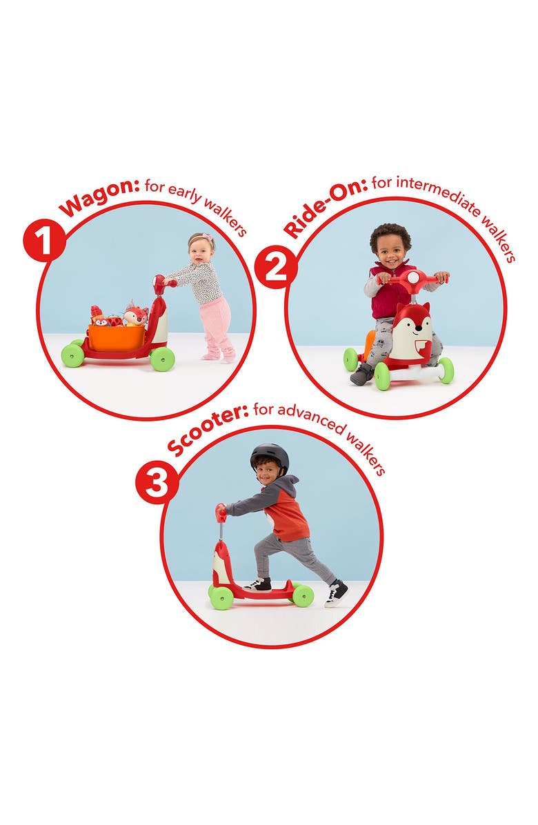 Skip Hop Zoo 3-In-1 Ride-On Fox Scooter, Alternate, color,