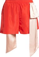 Sandy Liang Ambleside Ribbon Detail Taffeta Shorts