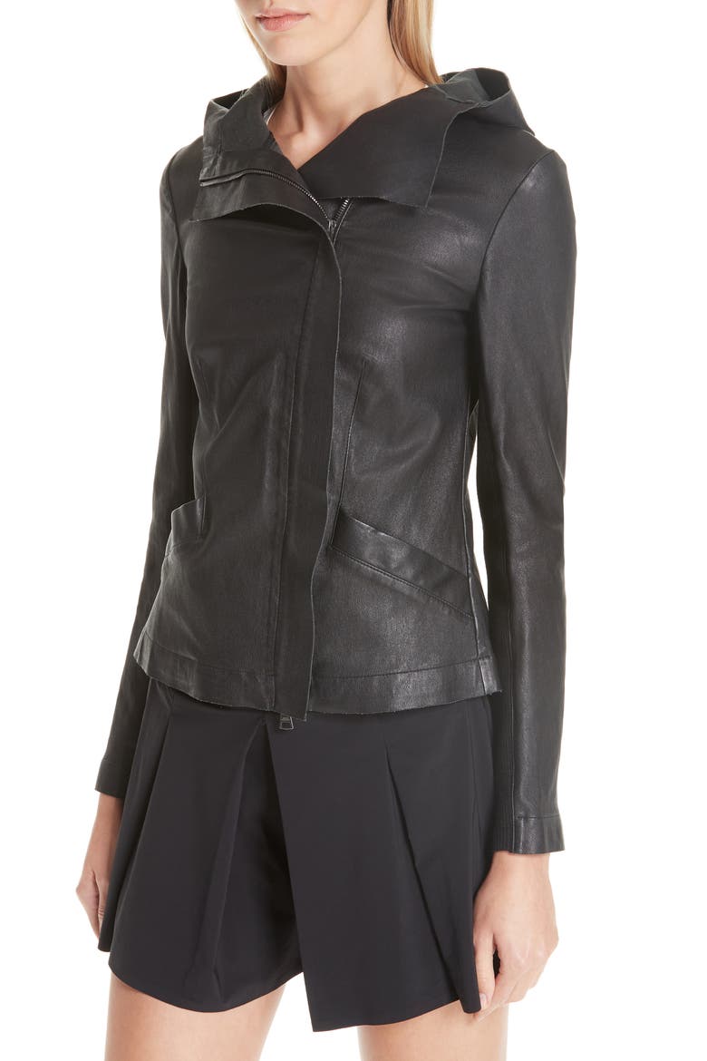 Passion Leather Jacket, Alternate, color, BLACK
