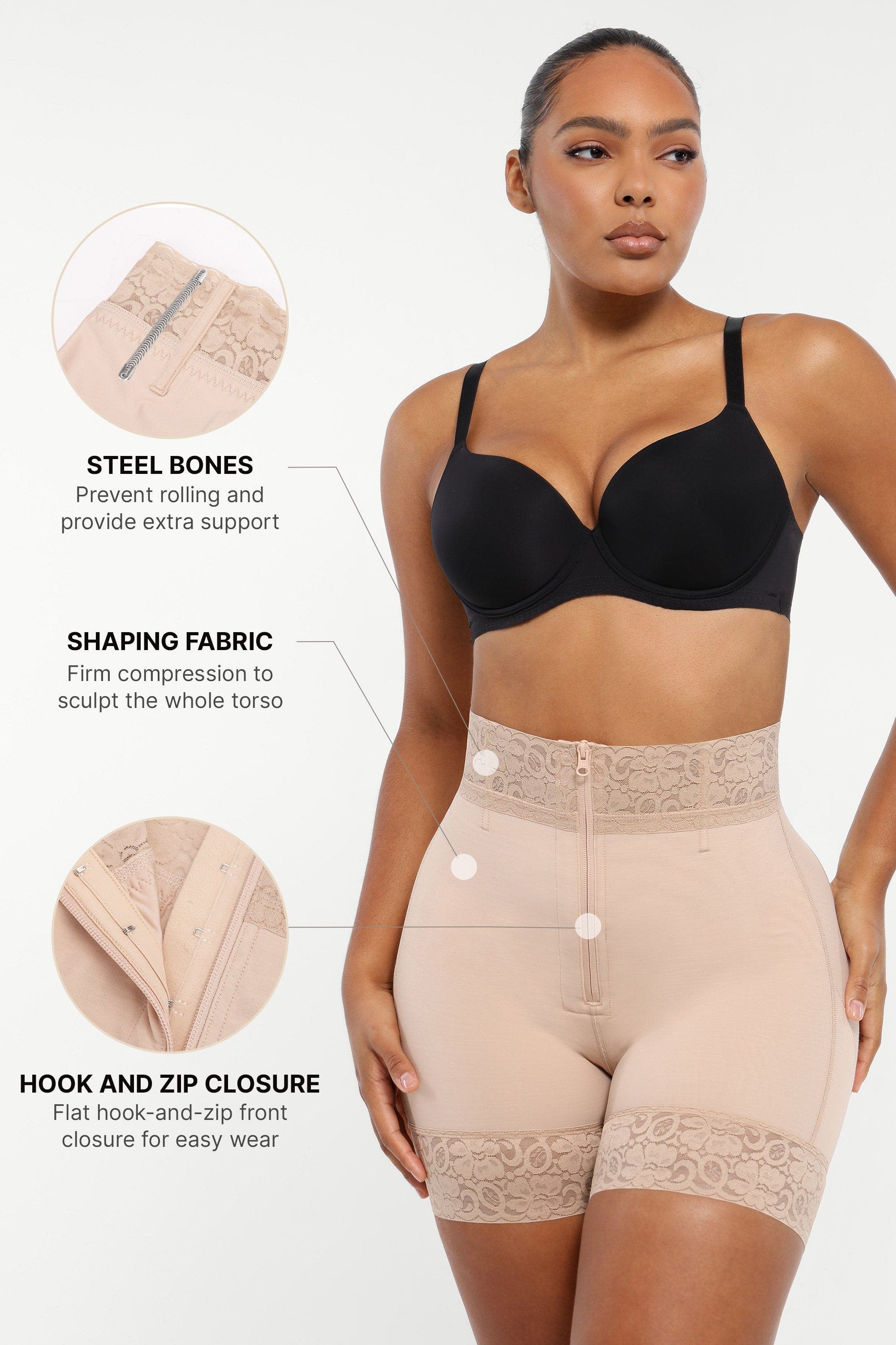Shapellx Mid-Rise Steel Boned Butt-Lifting Shorts (Women) | Nordstrom