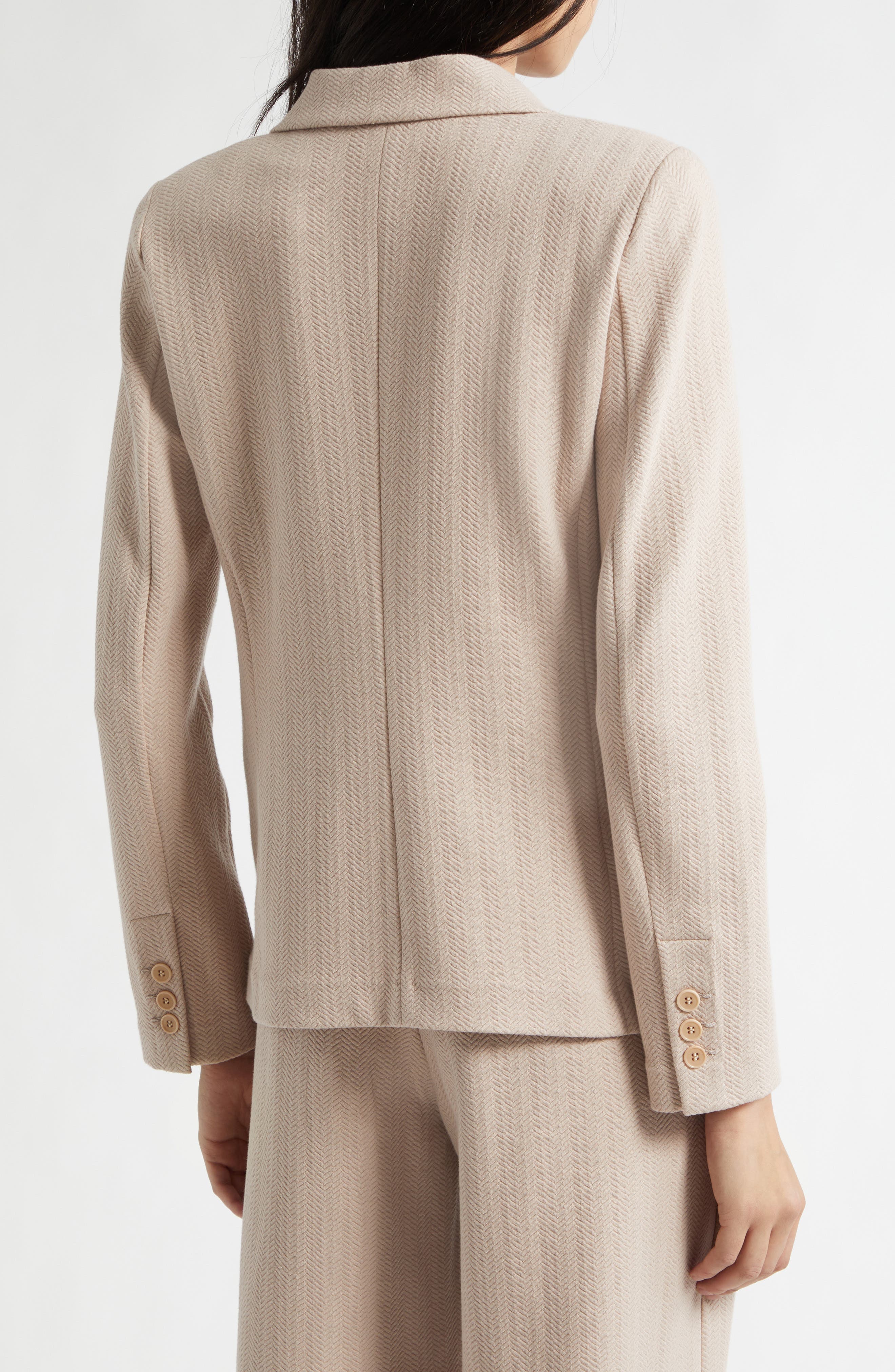 Chevron Stretch Cotton Blend Jersey Jacket - image 2