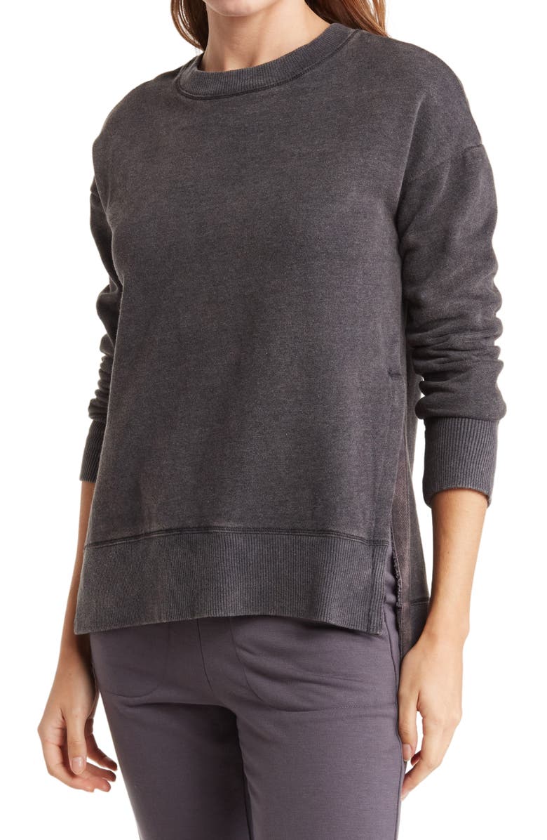 90 DEGREE BY REFLEX Stonewashed Crewneck Sweatshirt, Main, color,