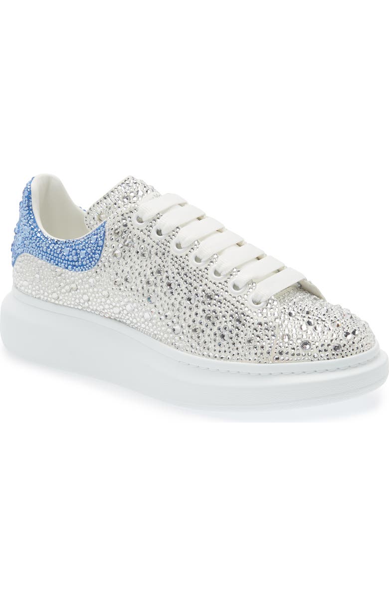 McQueen Oversized Crystal Embellished Sneaker, Main, color,
