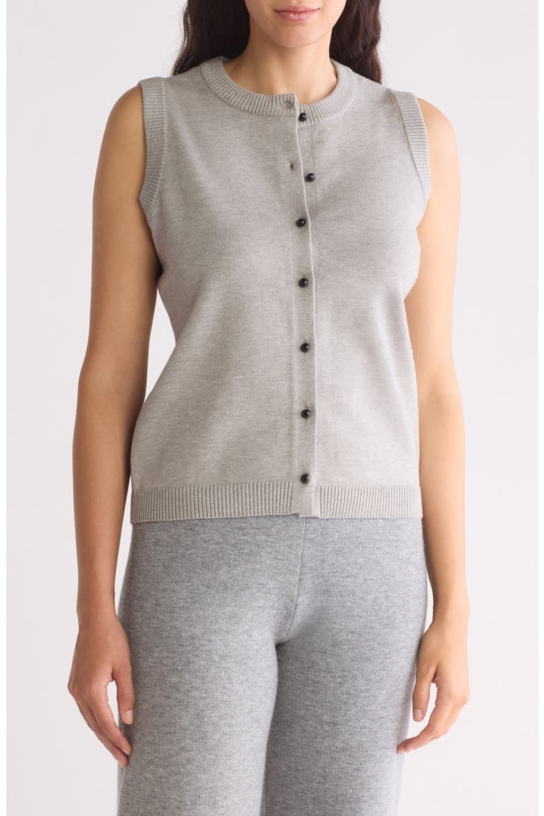 Dawn Knit Vest, Main, color, LIGHT HEATHER GREY