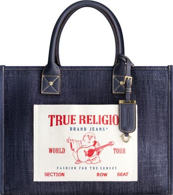 Buddha Pocket Denim Tote Bag