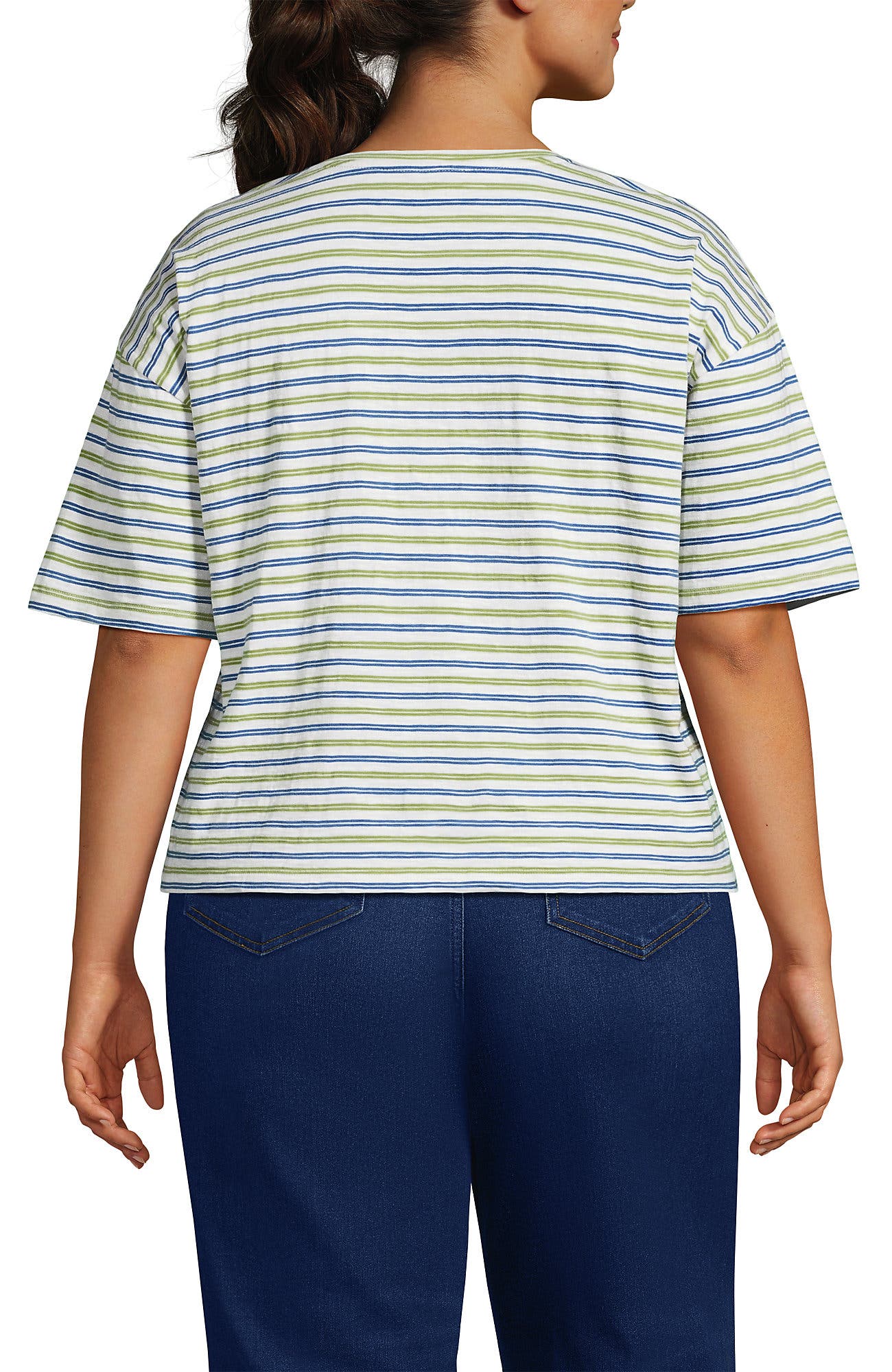 Short Sleeve Slub Jersey Cutwork T-Shirt - image 4