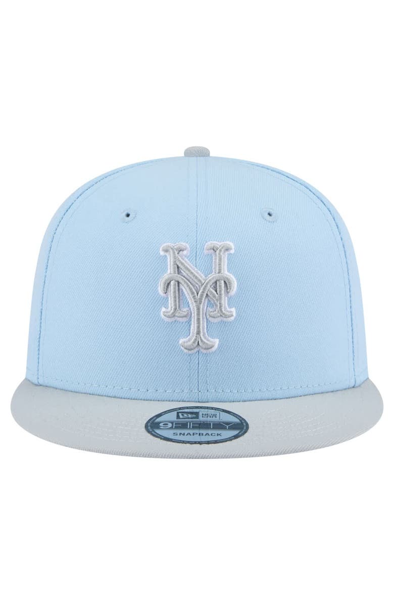 New Era Man's New Era Light Blue/Gray New York Mets 2-Tone Color Pack 9FIFTY Snapback Hat, Alternate, color, 