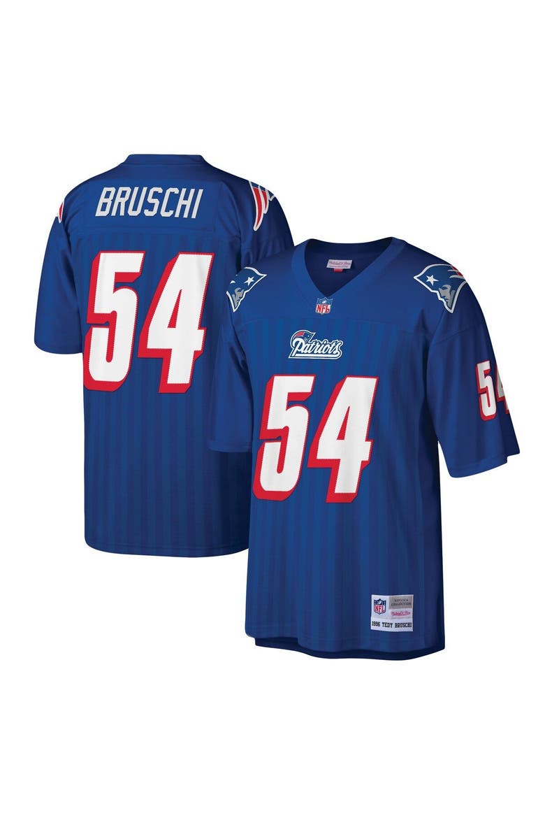 Men's Mitchell & Ness Tedy Bruschi Royal New England Patriots Legacy Replica Jersey, Alternate, color, Royal