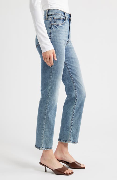 Frame Le Sleek High Waist Ankle Straight Leg Jeans In Blue