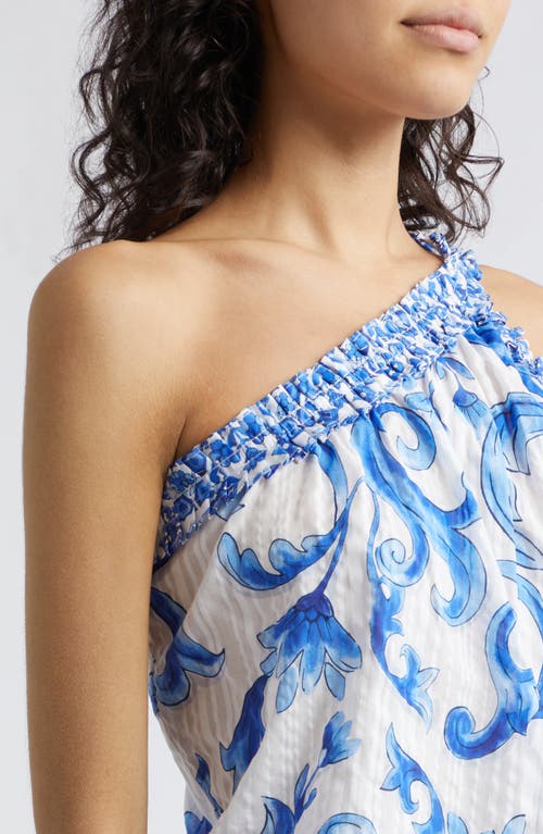 Ramy Brook Florence Print One-shoulder Top