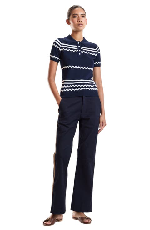 Ziggy Cropped Knit Polo