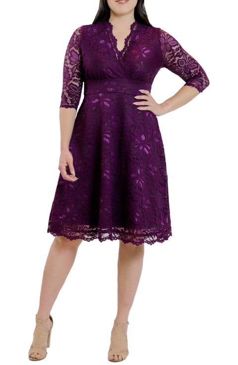 Mademoiselle A-Line Lace Cocktail Dress