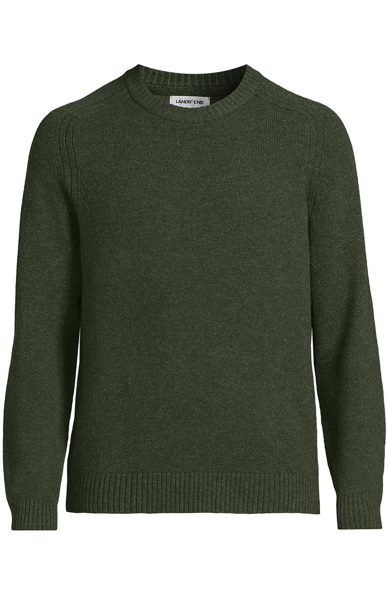 Lands' End Long Sleeve Lambswool Crewneck Sweater, Alternate, color, Thyme