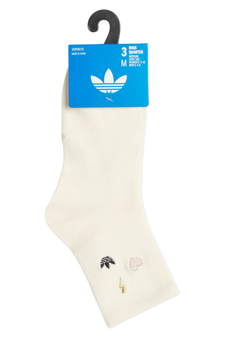 Superlite 3-Pack Assorted High Quarter Socks, Alternate, color, BLACK/ GREY/ VANILLA YELLOW