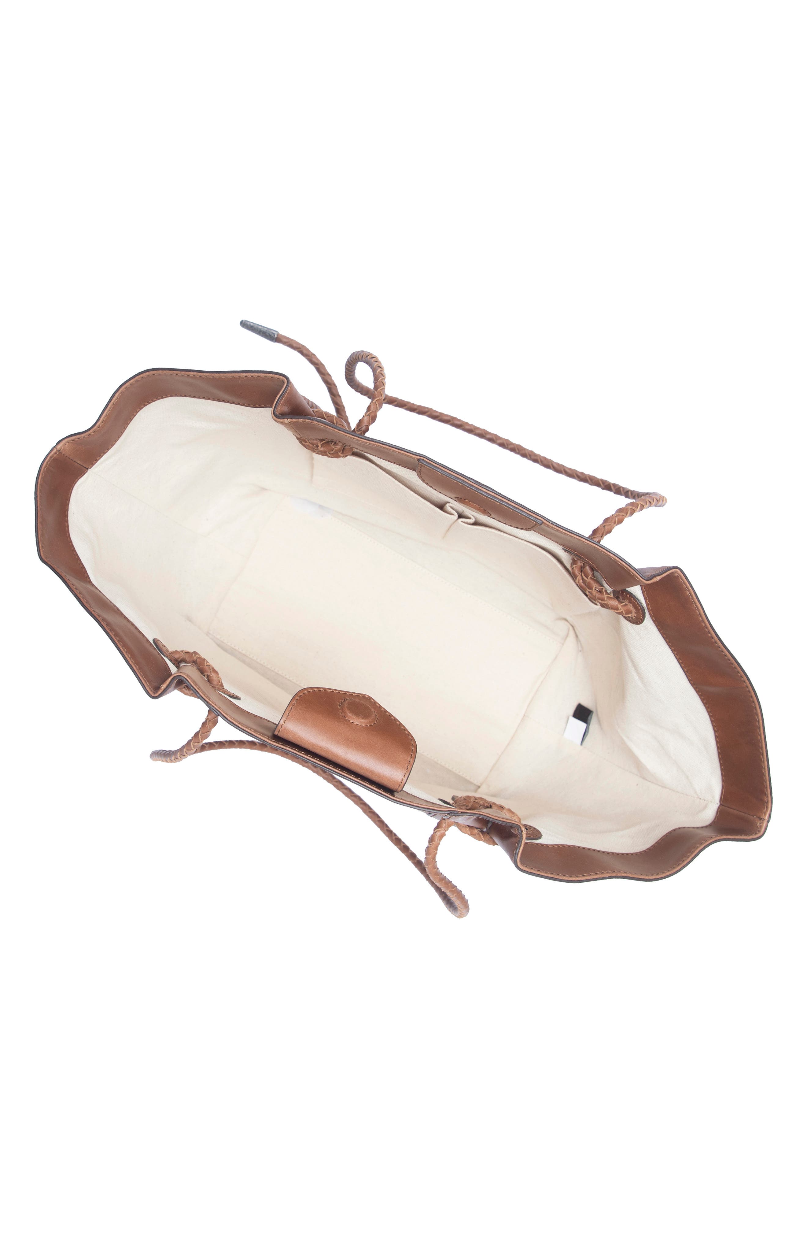 Frye Caroline Leather Shopper, Alternate, color, Cognac