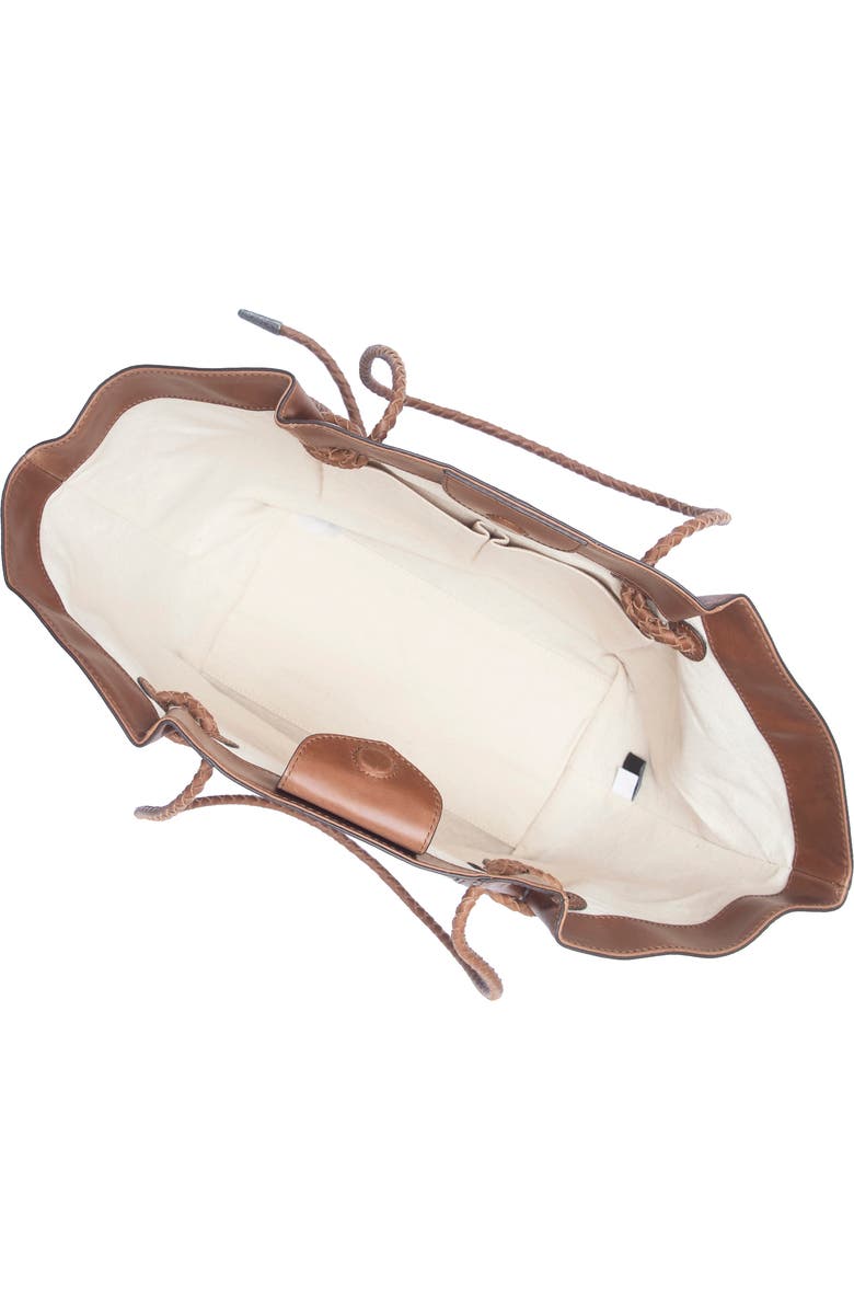 Frye Caroline Leather Shopper, Alternate, color, Cognac