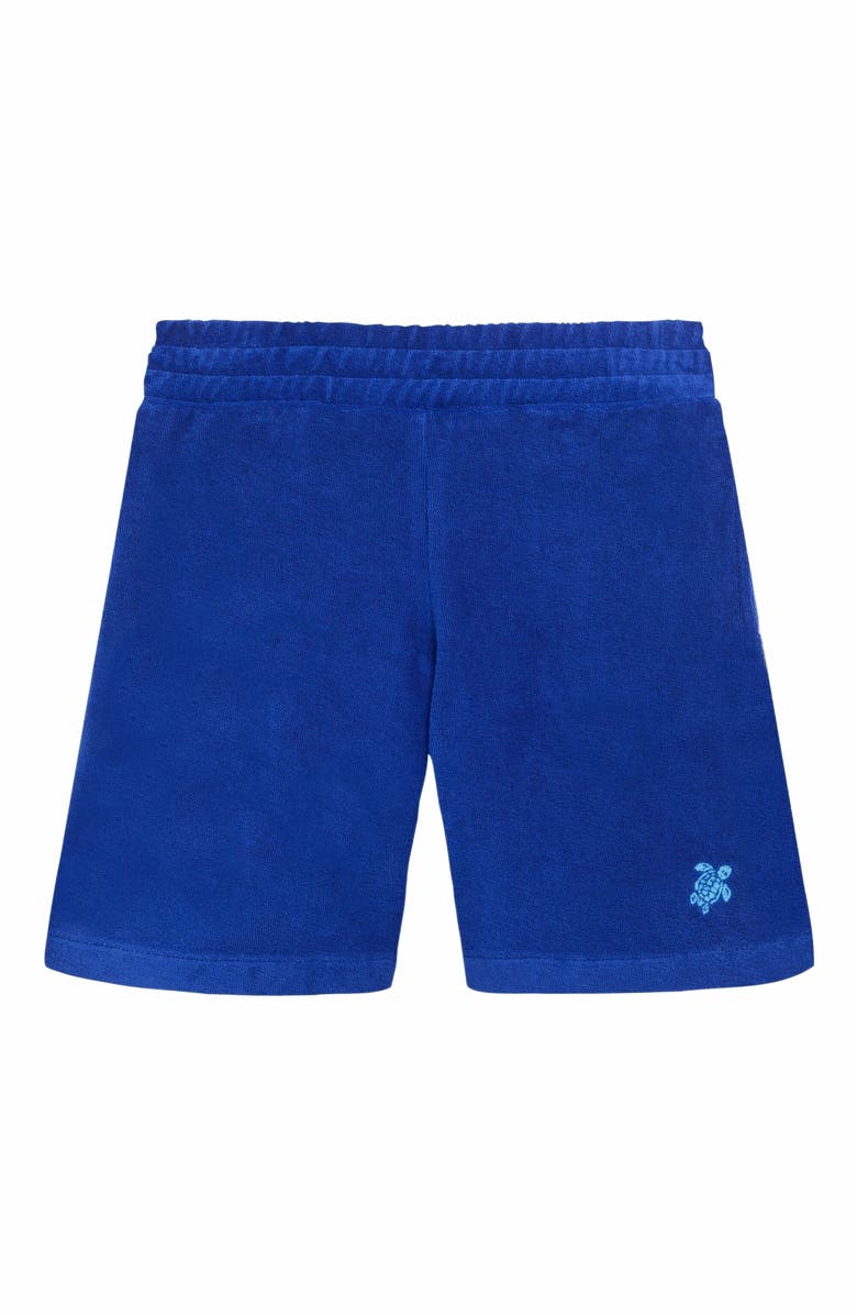 Vilebrequin Kids' Embroidered Turtle Terry Bermuda Shorts, Main, color, Marrakech