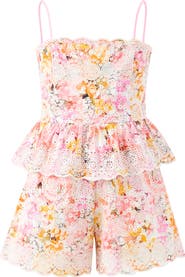 Marlo Kids Alessia Cotton Embroidered Romper