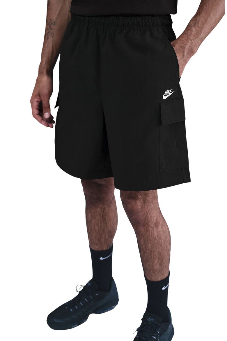 Club Utility Shorts, Alternate, color, BLACK/ WHITE