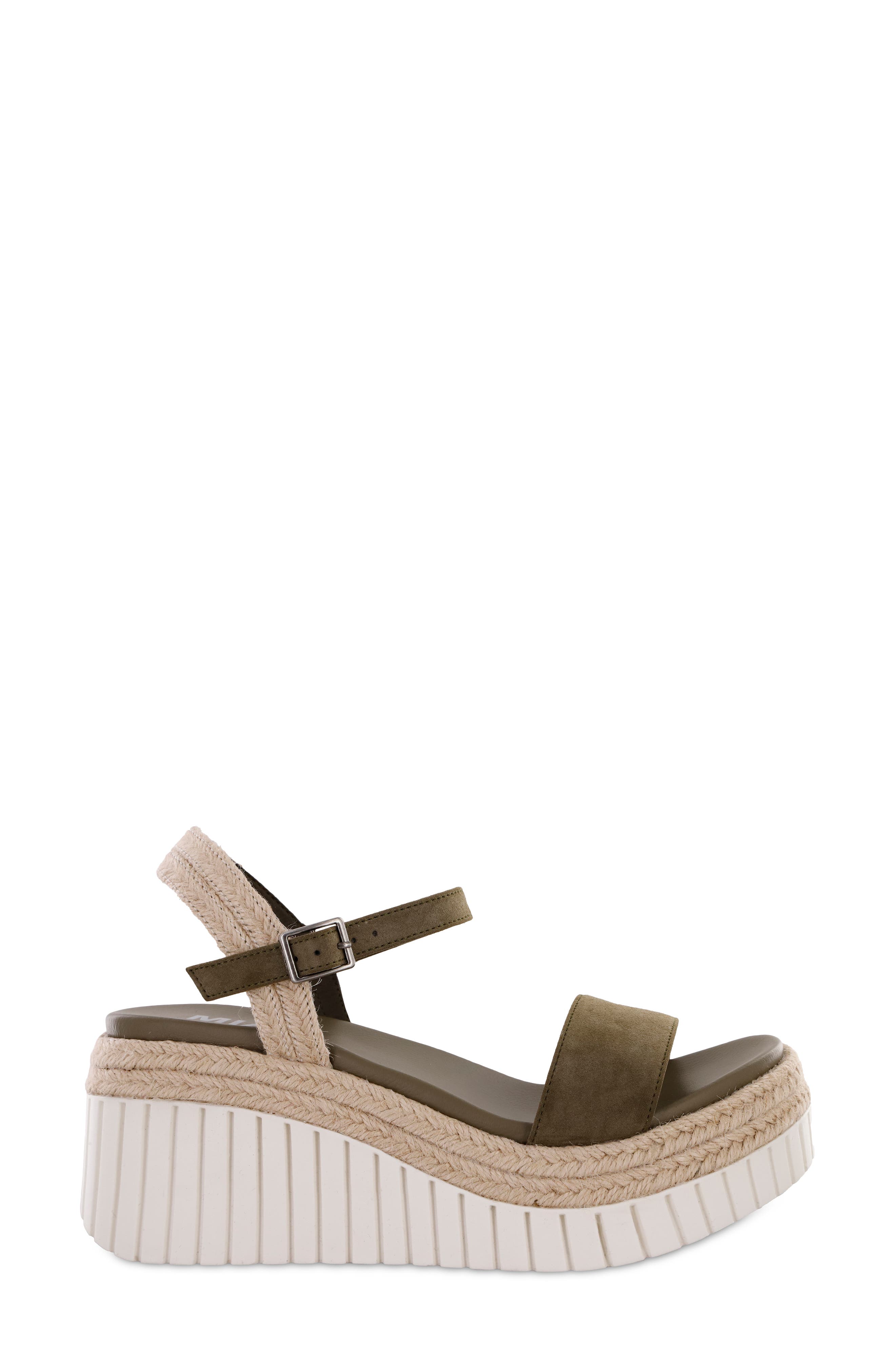 Zalia Wedge Platform Sandal, Alternate, color, KHAKI
