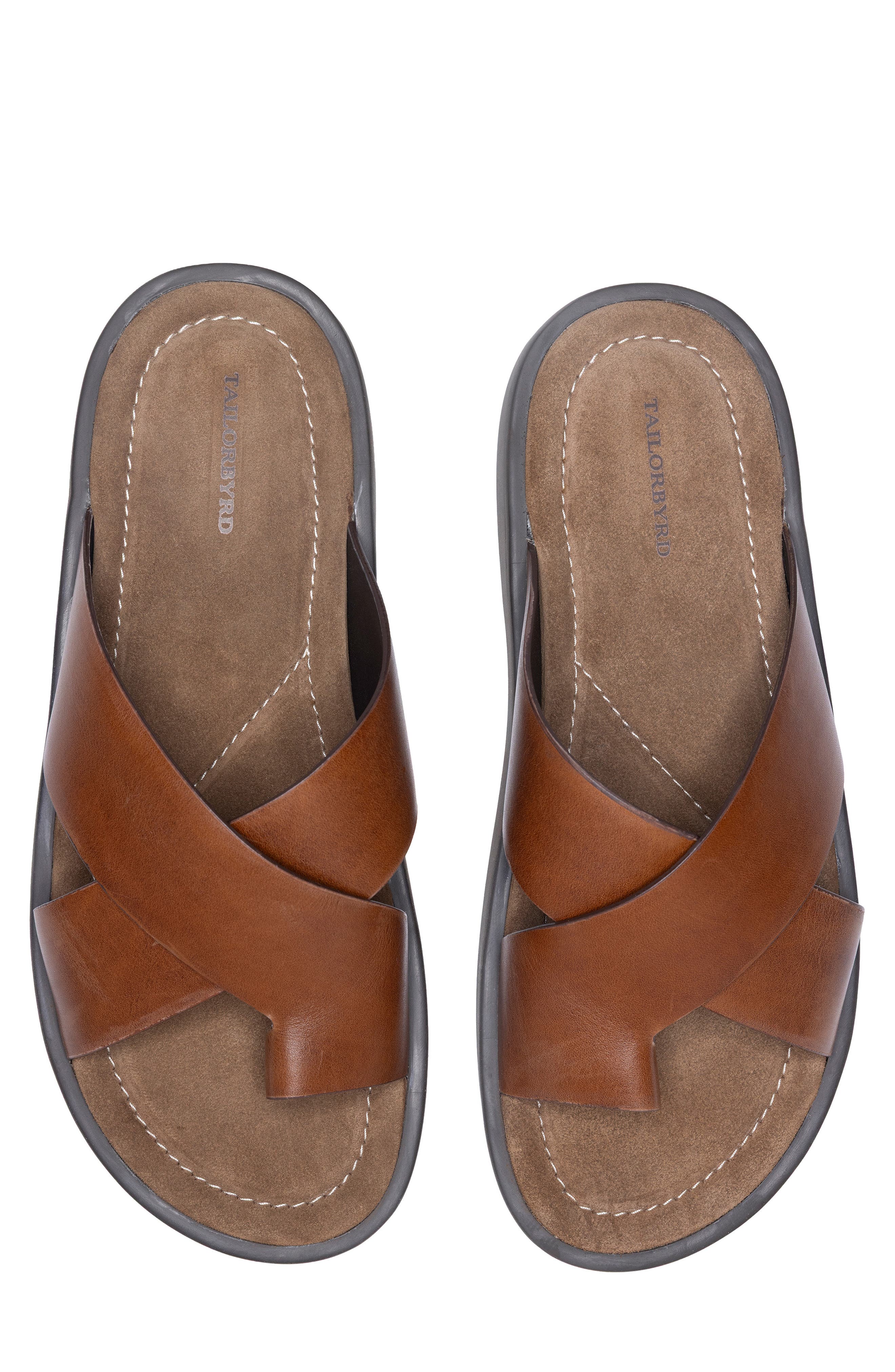 TailorByrd Hampton Leather Sandal, Alternate, color, Dark Brown