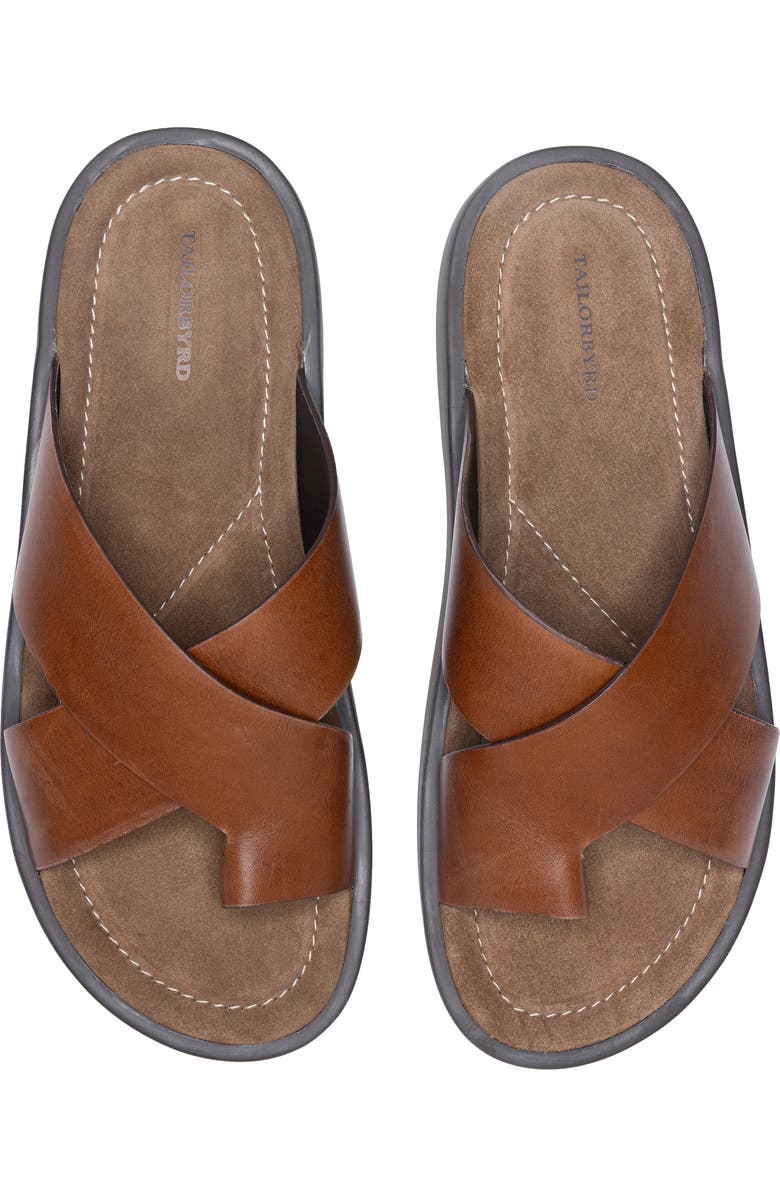 TailorByrd Hampton Leather Sandal, Alternate, color, Dark Brown