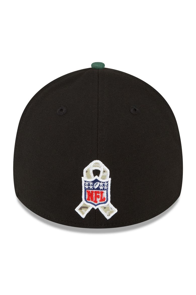 Men's New Era Black Green Bay Packers 2022 Salute To Service 39THIRTY Flex Hat, Alternate, color, Black