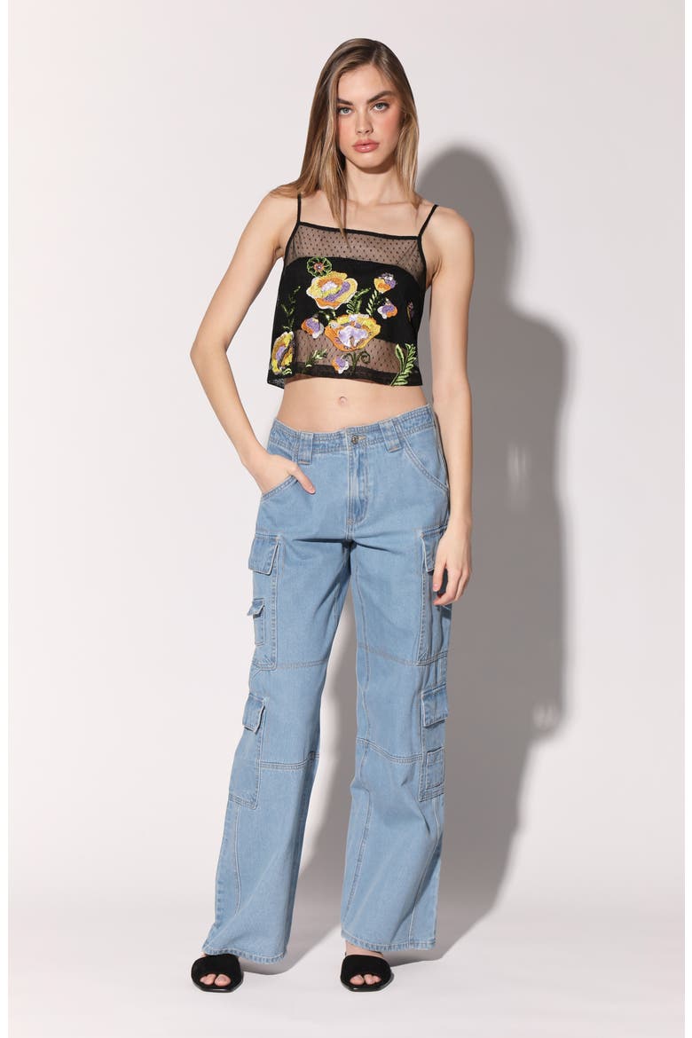 Paulina Embroidered Mesh Camisole, Alternate, color, GARDEN EMBROIDERY