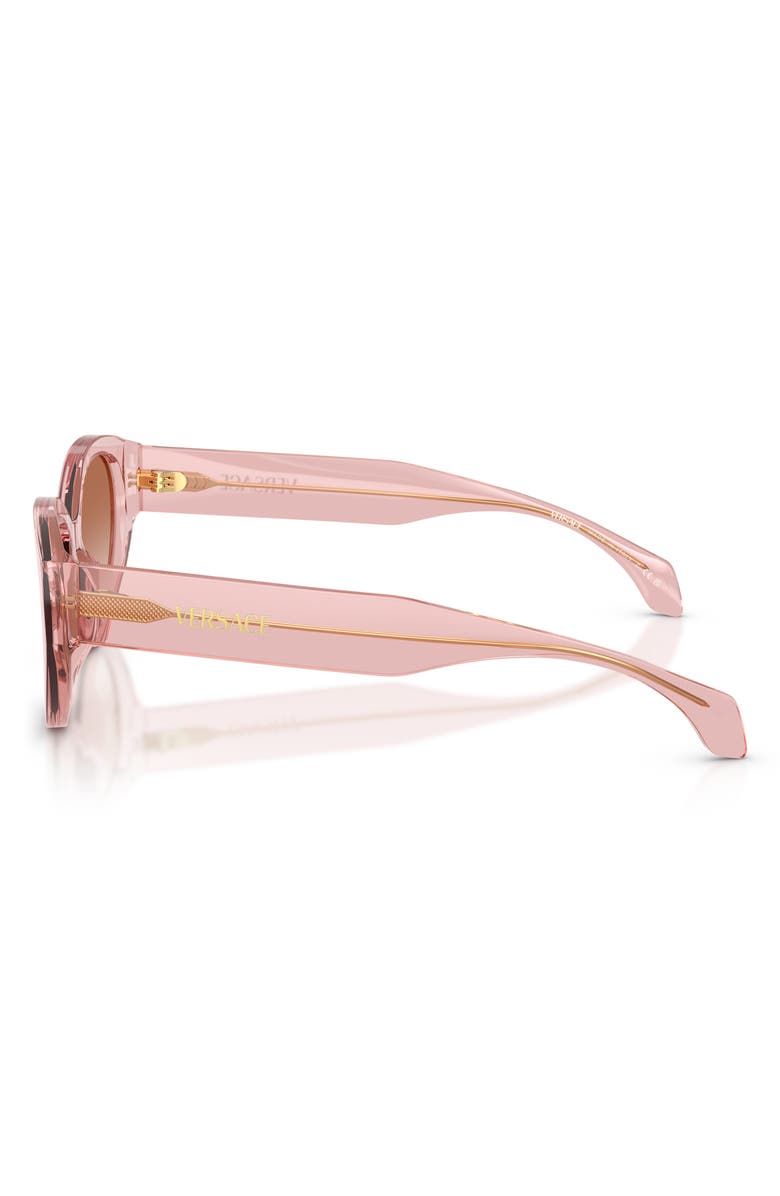 Versace 56mm Gradient Oval Sunglasses, Alternate, color, Peach Transparent/ Pink