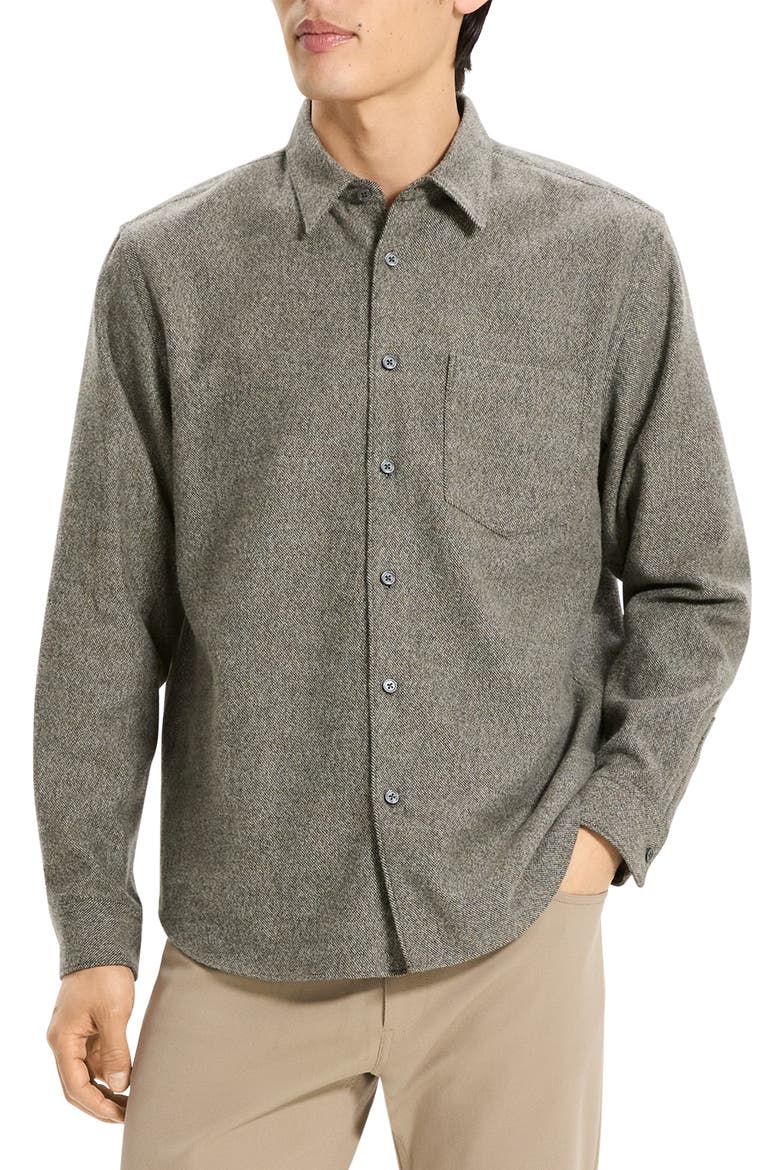 Weekend Brushed Cotton Twill Button-Up Shirt, Main, color, DUFFLE MULTI