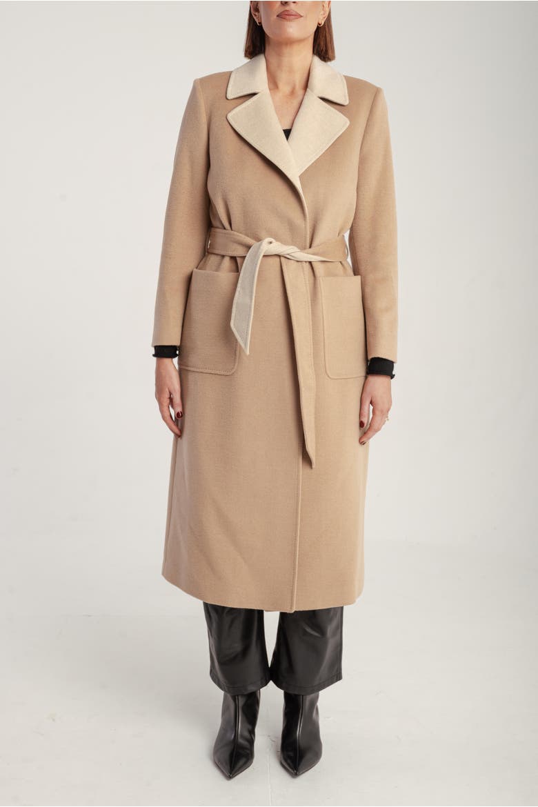 Cashmere Belted Wrap Coat, Main, color, V1_camel_cream