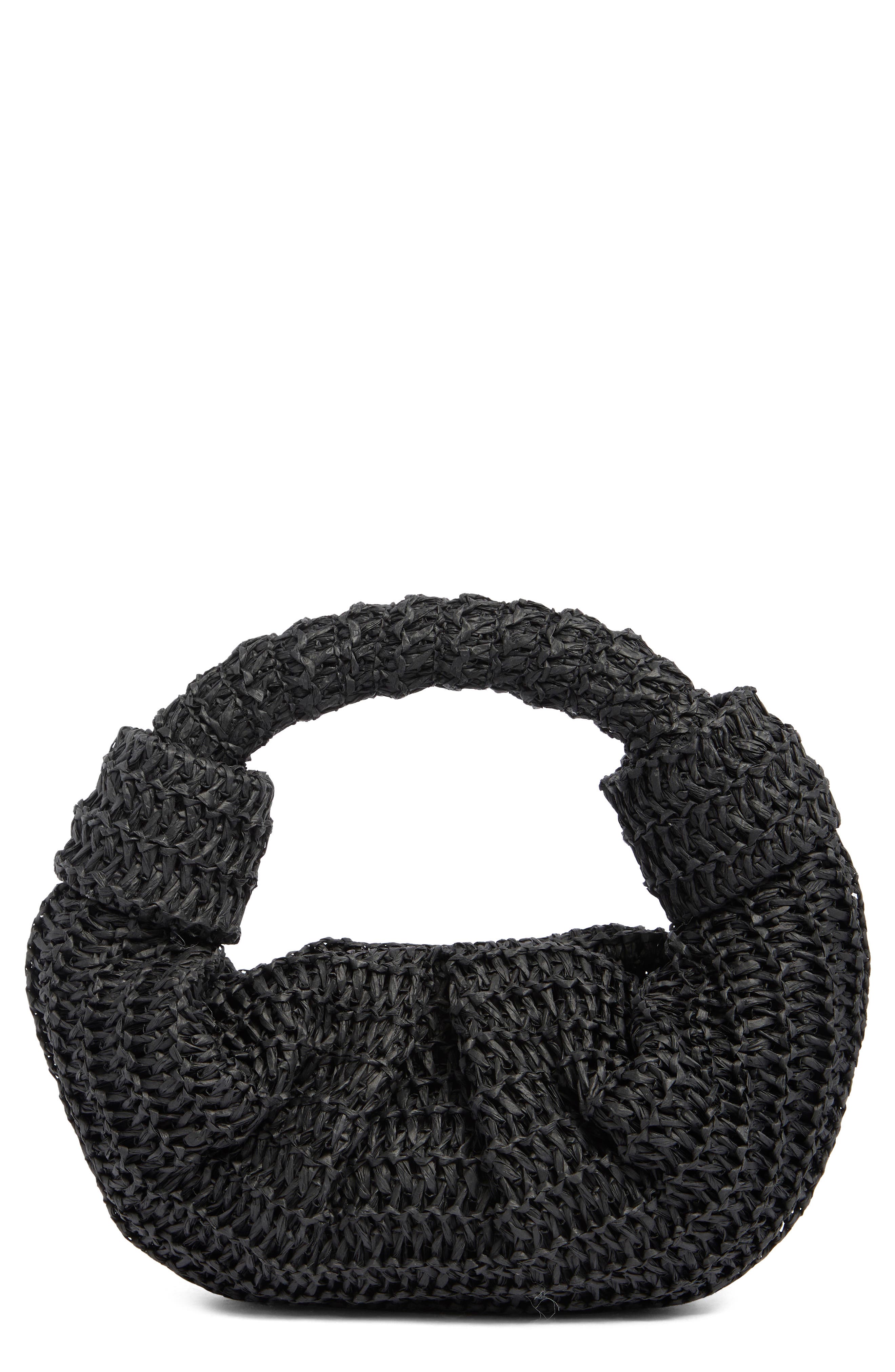 BCBG Woven Croissiant Clutch, Main, color, 