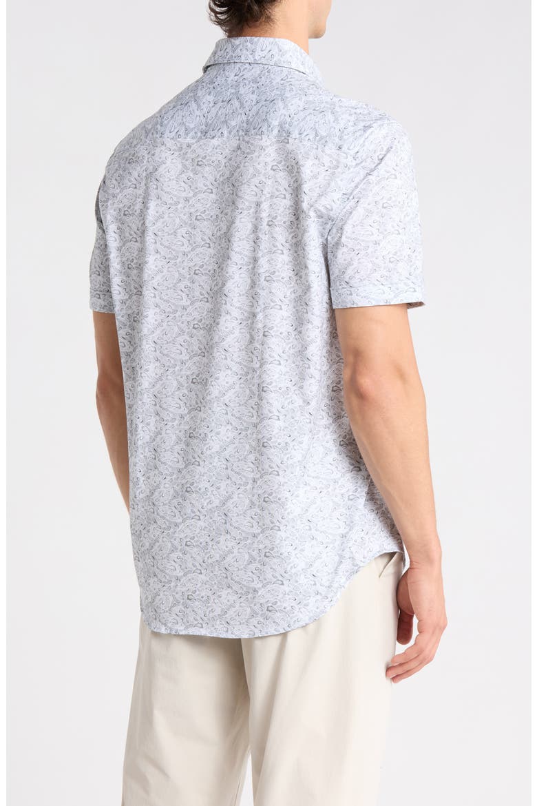 Short Sleeve Woven Shirt, Alternate, color, PLATINUM