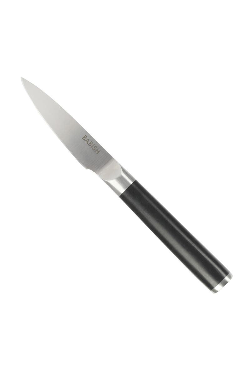 3.5 Inch Stainless Steel Full Tang Paring Knife Black, Alternate, color, Black