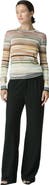 Missoni Crew-neck Knit Top In Striped Space-dye Viscose