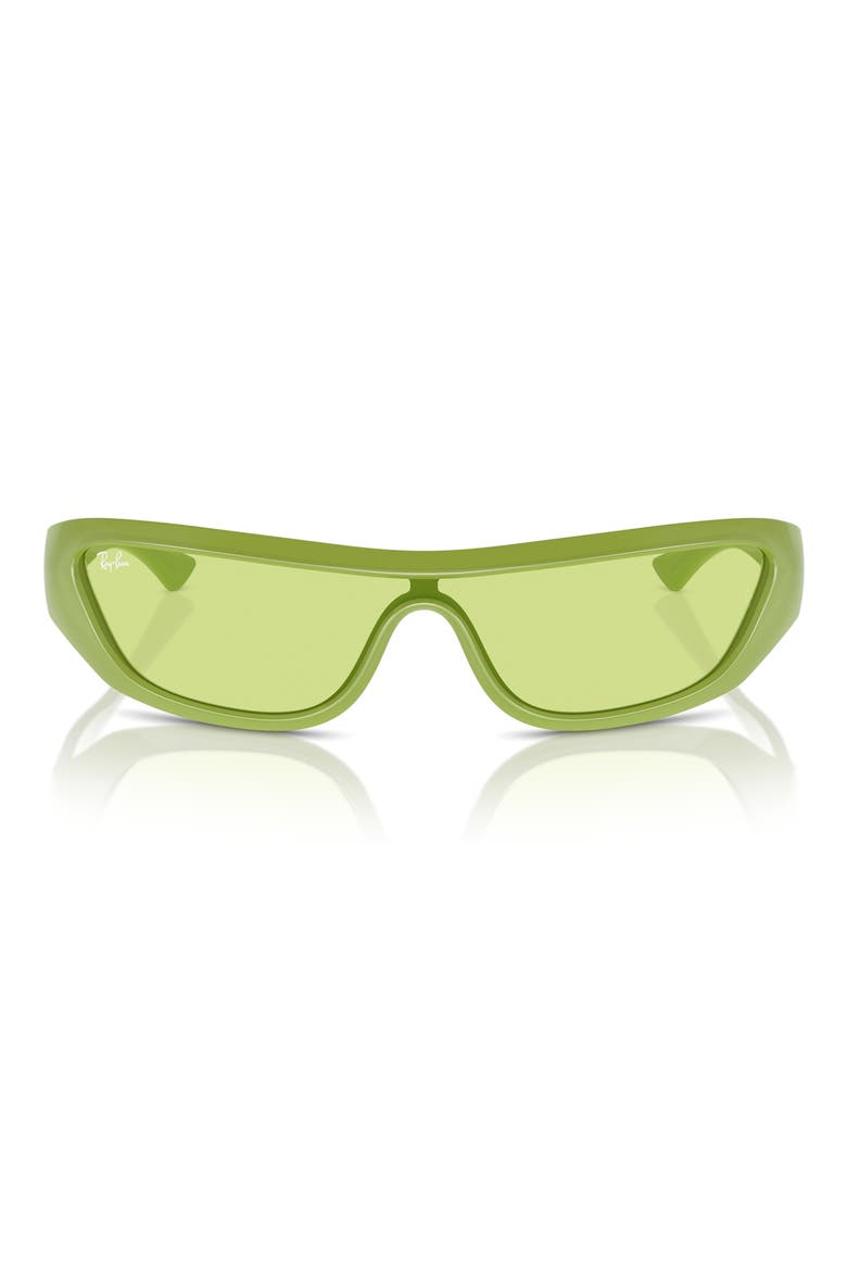 Xan 134mm Wraparound Sunglasses, Alternate, color, GREEN